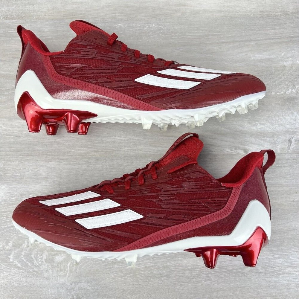 Adidas Adizero Football Cleats Power Red Cloud White GW5058 Brand New Size 12